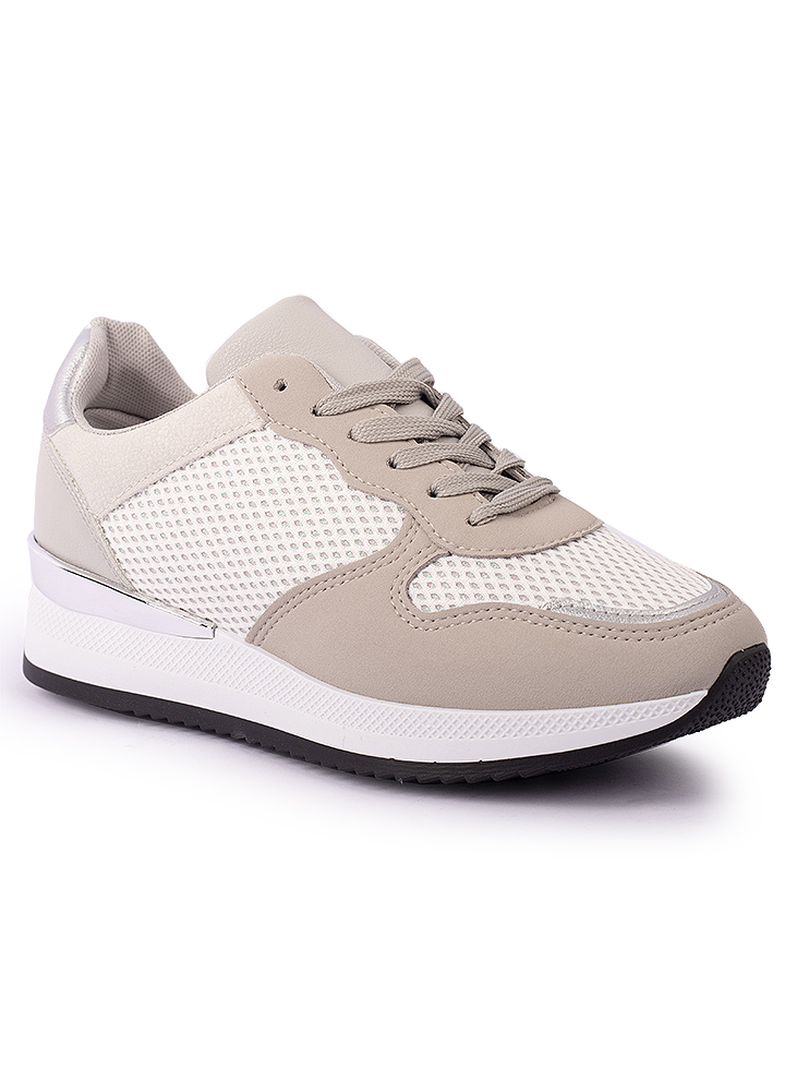 Γυναικείο Αθλητικό Γκρι Δερματίνη κωδ:T13YD875-14