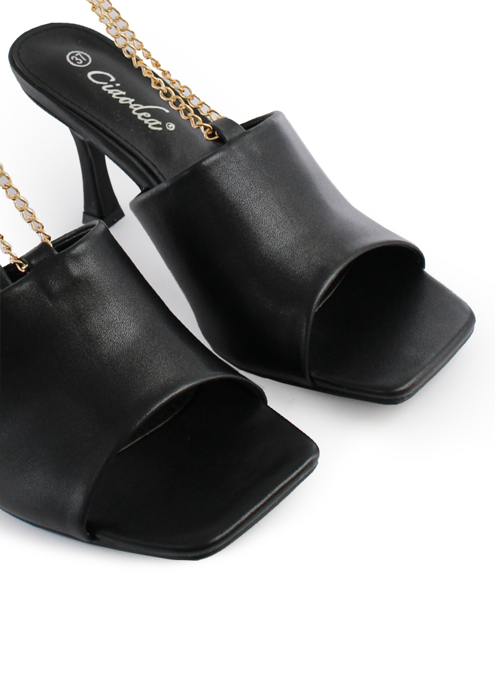 Γυναικείο Mule Μαύρο Δερματίνη κωδ:2F2L4162-01