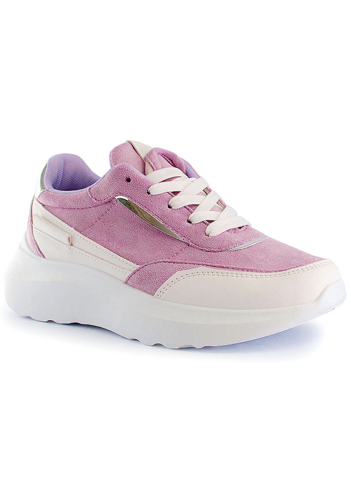 Γυναικείο Αθλητικό Μωβ Suede κωδ:L8069